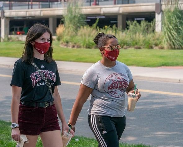 Students on campus